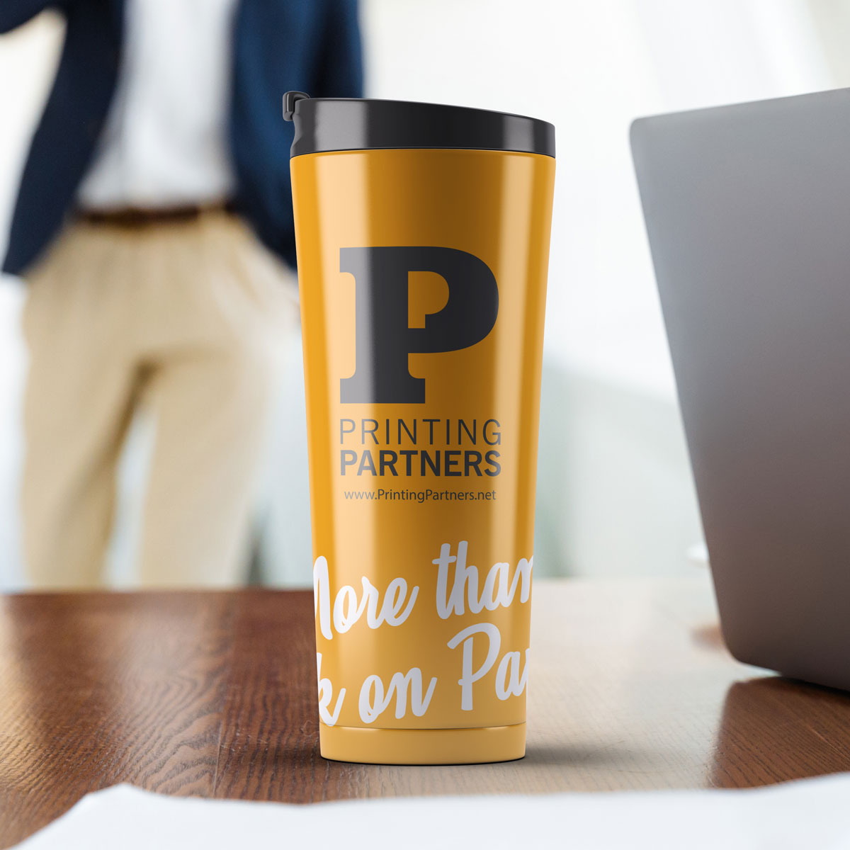 Custom Travel Mug Printed with your logo or message Indiana USA