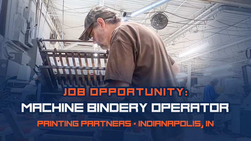 Indianapolis Job Machine Bindery. Operator Printing