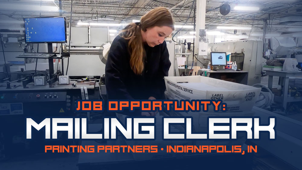 Indianapolis Job Mailing Clerk Printing Indiana