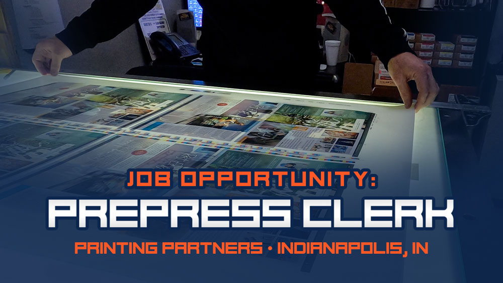Indianapolis Job Prepress Clerk Printing Indiana