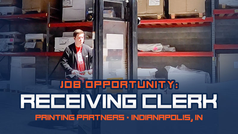 Indianapolis Job - Printing Receiving Clerk