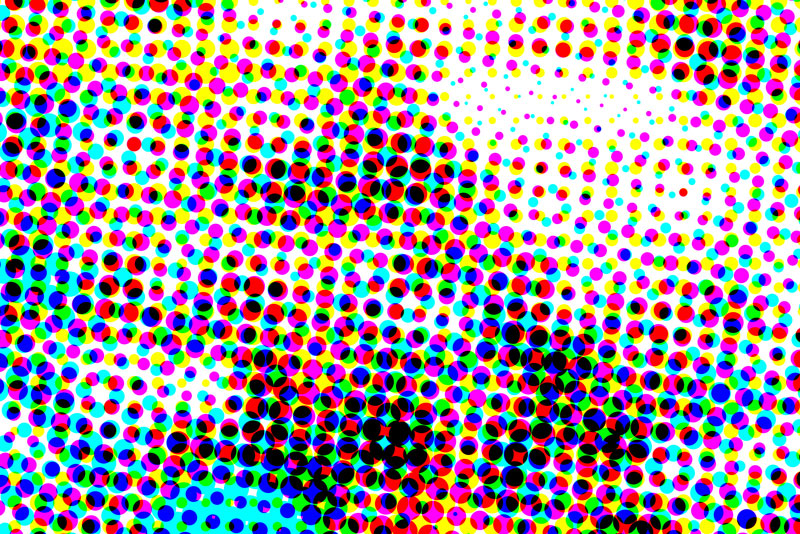 Closeup View of Printer Dots