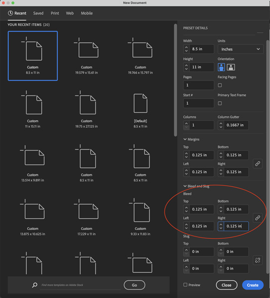 How to setup your indesign document with bleed