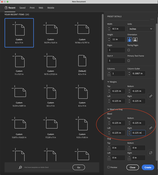 How to setup your indesign document with bleed