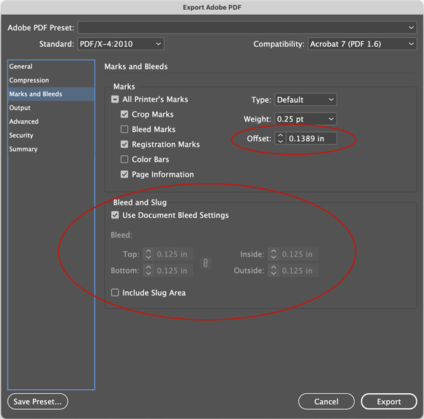 How to export your indesign document with bleed to a PDF file