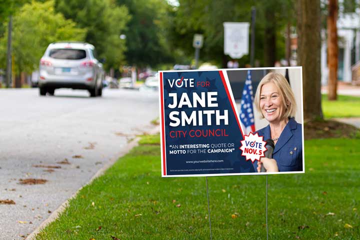 Political Yard Sign Example