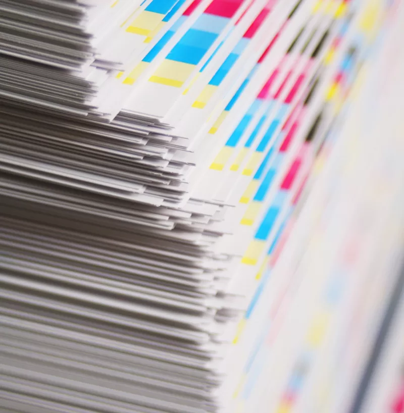 CMYK printing sheet color bars on Uncoated Smooth Paper