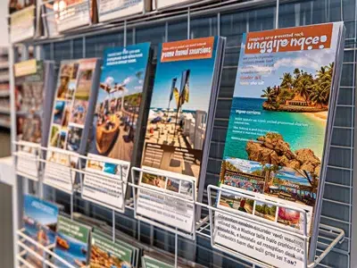 Custom Printed Travel oriented rack cards