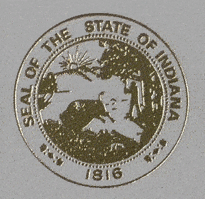 State of Indiana Animated Foil Stamp