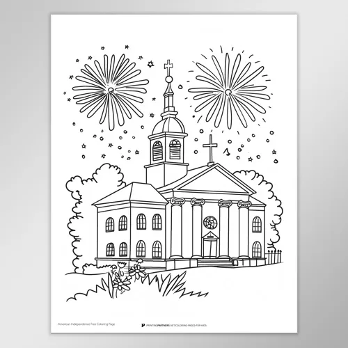 Independence Day Coloring Page
