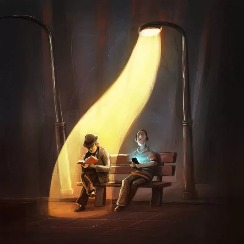 Bending Streetlight Print Shines in the Digital Age