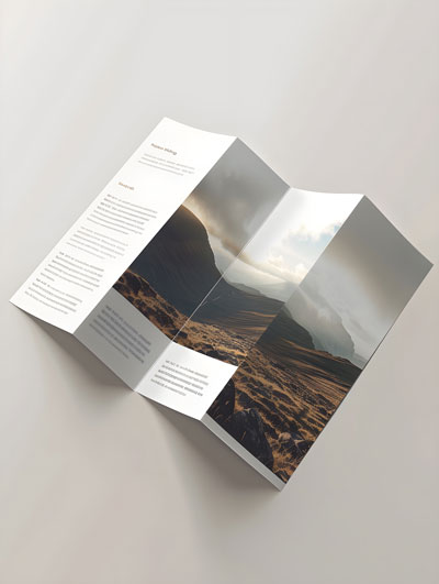 Dull Coated Trifold Brochure