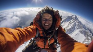 Kraig Downham on Top of Mount Everest