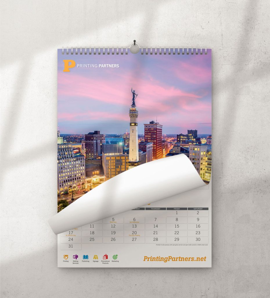 Custom Printed Wall Calendar Made in USA