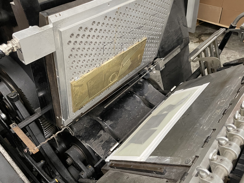 Embossing Die on Letterpress