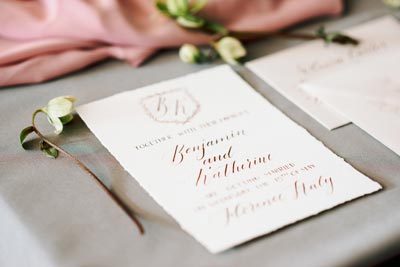 Foil Stamped Wedding Invitation