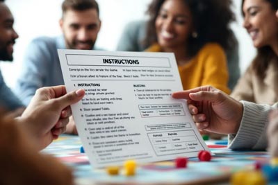 Game Board Printing Company Instruction Sheets