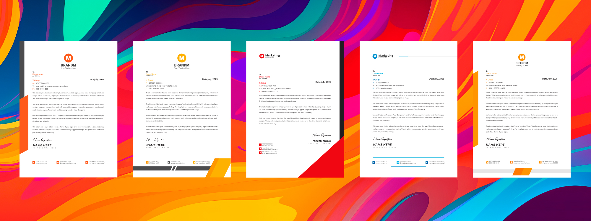 Letterhead Options Footer