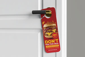 Multiple Sizes of Doorhangers Printed Custom