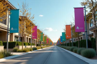 Residential Neighborhood Pole Banners Indiana