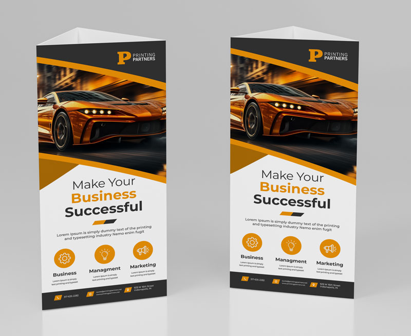 3 Panel Stand Up Table Tents.